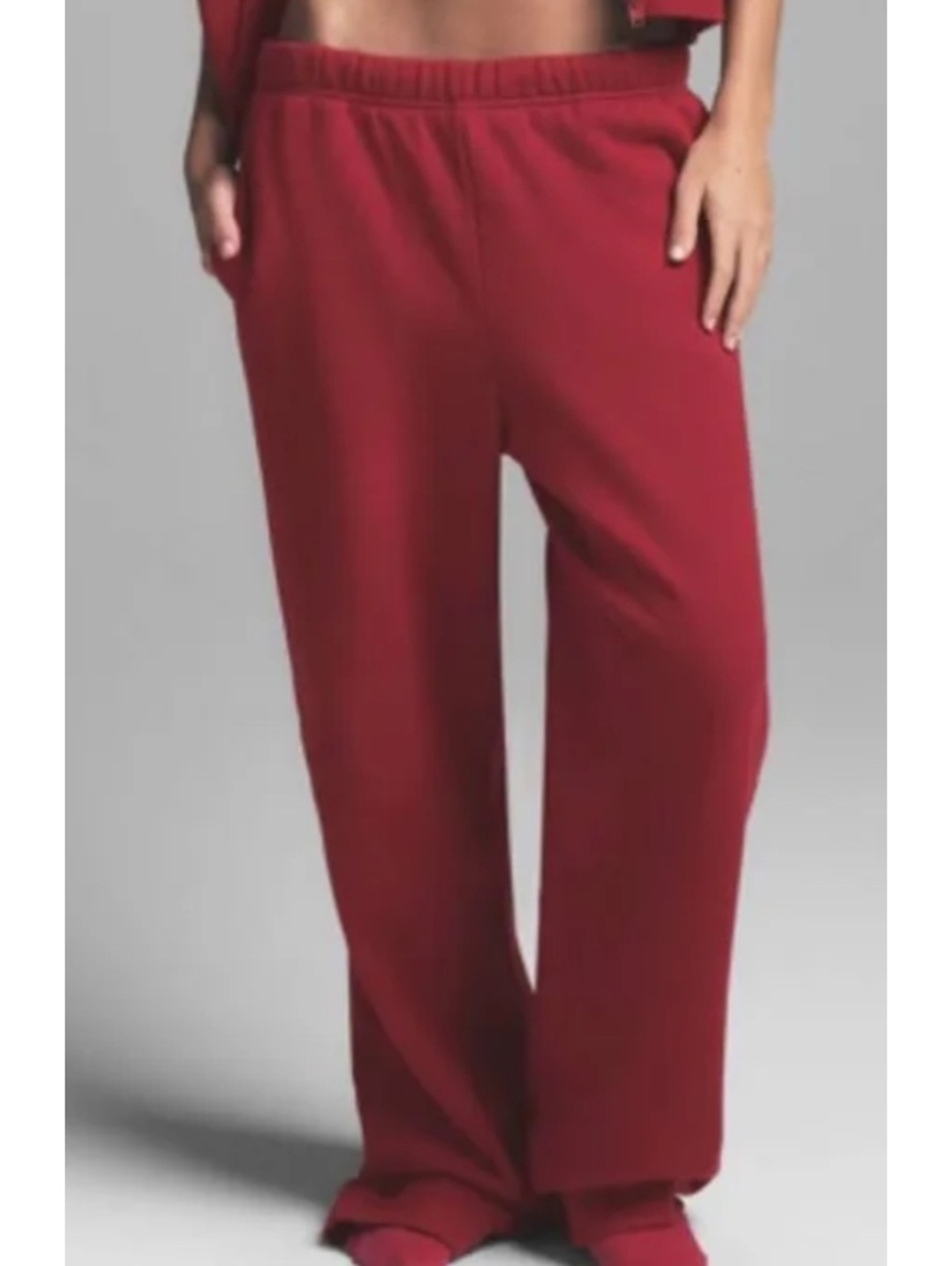 Skims cotton fleece straight leg sweatpants